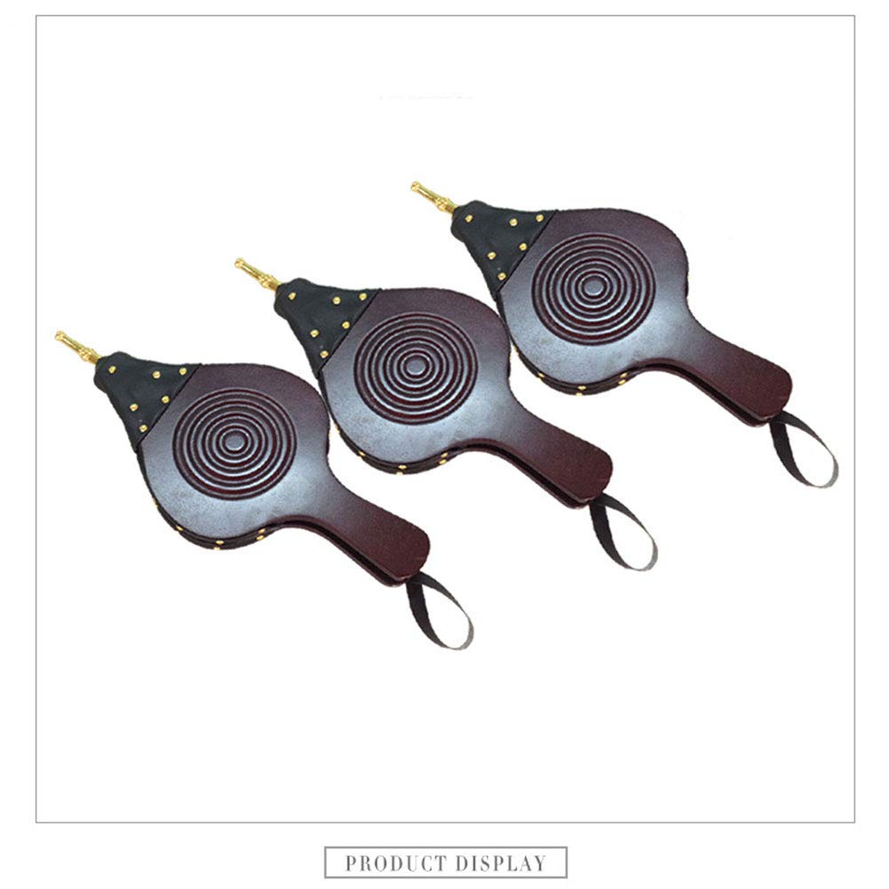 Soffietti da camino, Soffietto for camino Soffiatore in legno Soffietto for camino Ugello in fusione con cinturino in pelle appeso, Soffiatore d'aria 45x19,5 cm