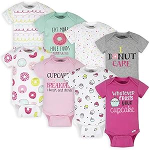 Onesies Brand baby-girls 8-pack Short Sleeve Mix & Match Bodysuits