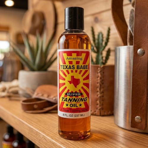 Texas Babe Tanning Oil Original 8 oz – Natural Outdoor Tanning Oil, No Mineral Oil, No SPF, Made...