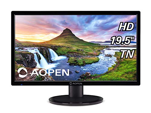 Aopen 20Ch1Q Bi 19.5" Hd (1366 X 768) Tn Monitor For Work Or Home (1 X Hdmi & Vga Port), Black (Renewed) #TOP15
