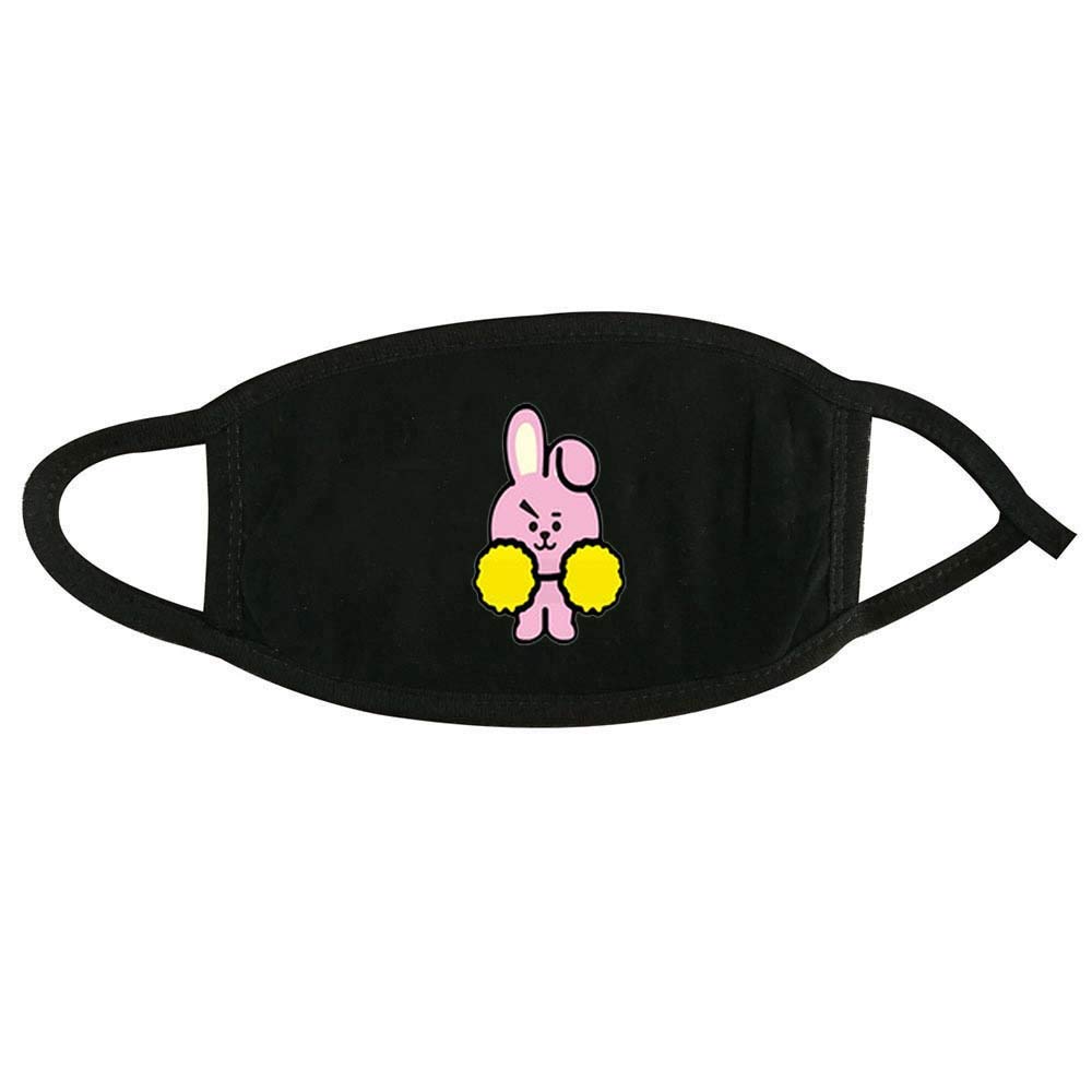 BTS Youth Regiment Cartoon Mask (Cooky Black)