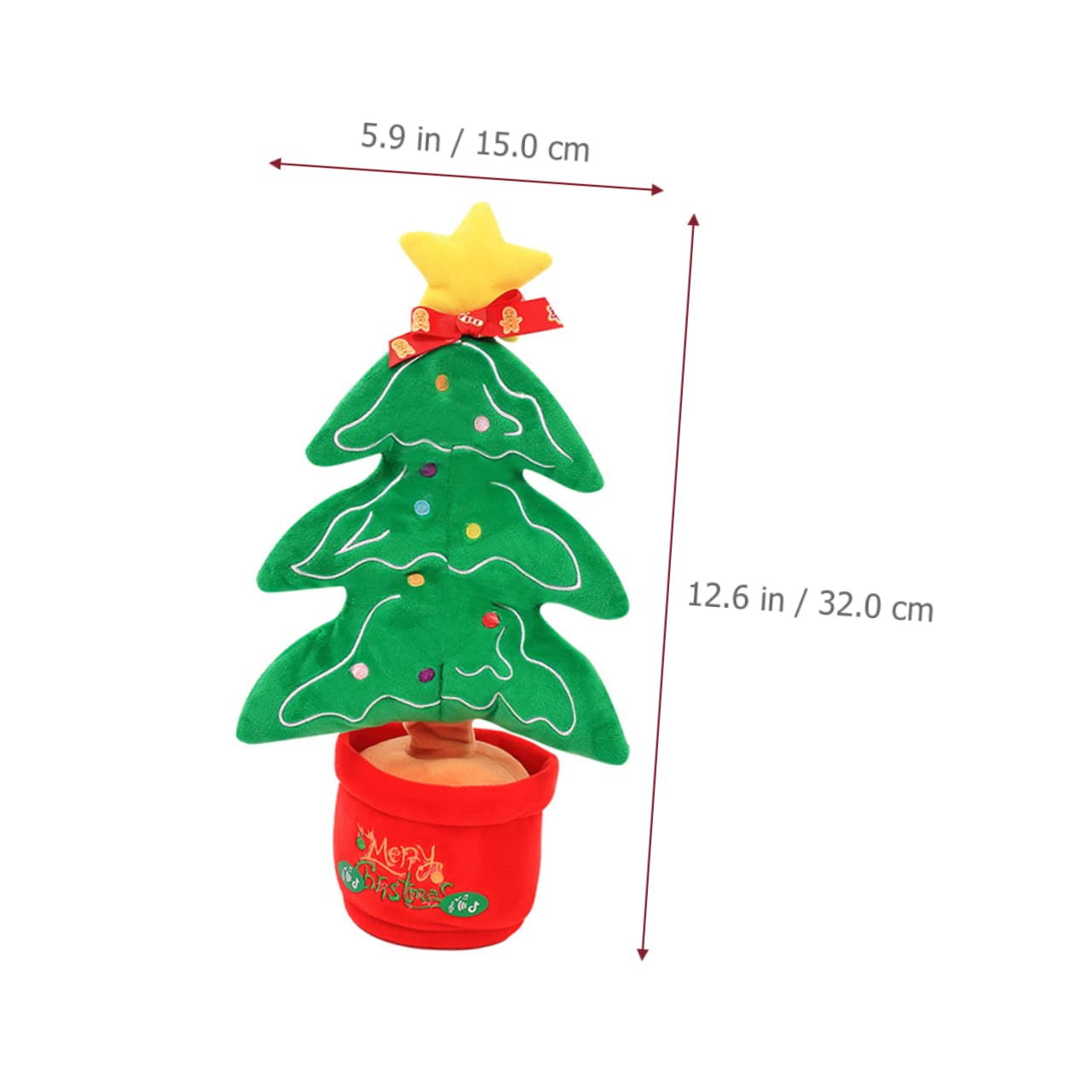 Hemoton Electric Dancing Toy Boys and Girls Christmas Decor Talking Singing Gingerbread Man Toddler Toy Home Decor Holiday Present