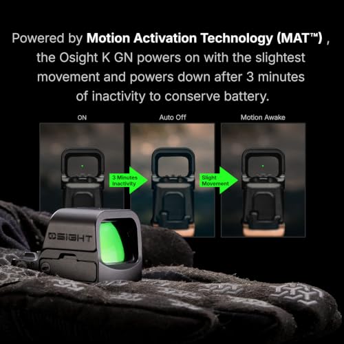 Image of OSIGHT K Micro Red Dot Sight, 6 MOA Open Reflex Sight with RMSc /K Footprint, Parallax-Free Durable Optic for Subcompact Setups