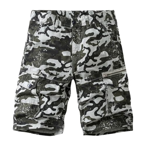 Short cargo pour homme résistant à multiples poches longueur genou - 2