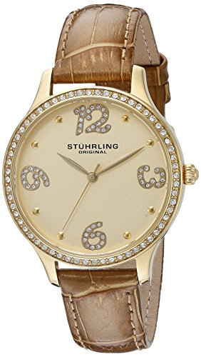 Stuhrling Original Women 's 560.04 Symphony Analog Display Quartz Beige Watch
