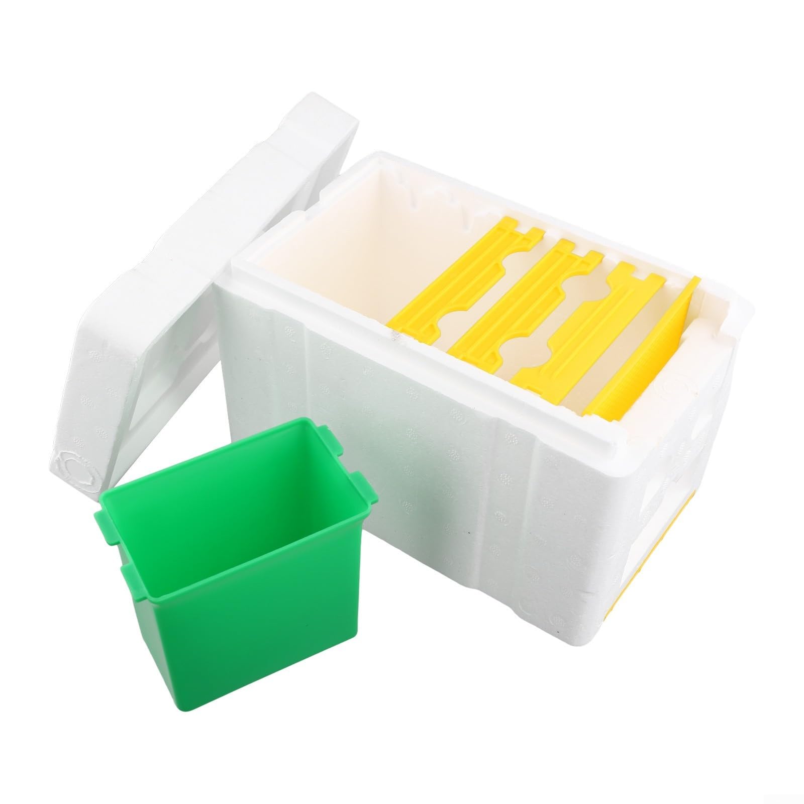 Queen Bee Paarungsbox für Mini Nucleus Hive, Foam Bee Breeding & Harvesting Tool, Portable Styropor Apiary Equipment for Garden Pollination