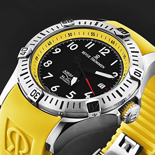Men's 'Air Speed' Black Dial Yellow Rubber Strap Automatic Watch 16070.47382