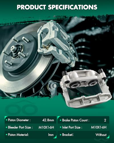 Image of SCITOO Front Left Brake Caliper Without Bracket 192759 Compatible For Audi For A6 2002-2004,For Audi For A6 Quattro 2000-2004,For Audi For A8 Quattro 2001-2003,For Audi For Allroad Quattro 2001-2005