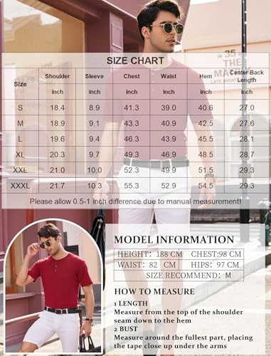 coofandy men39s 3 pack henley shirts short sleeve casual basic tees classic henley summer solid t shirts with pocket