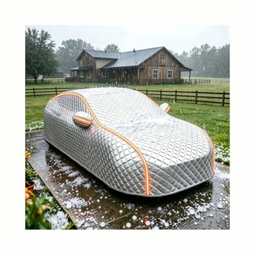 Funda Coche Antigranizo para Honda Quint (411 x 161.5 x 135.5cm),Aparcamiento Exterior Funda Coche Anti-Granizo Reforzada Todo Clima, Anti-Polvo Bloqueo UV Antiarayazos