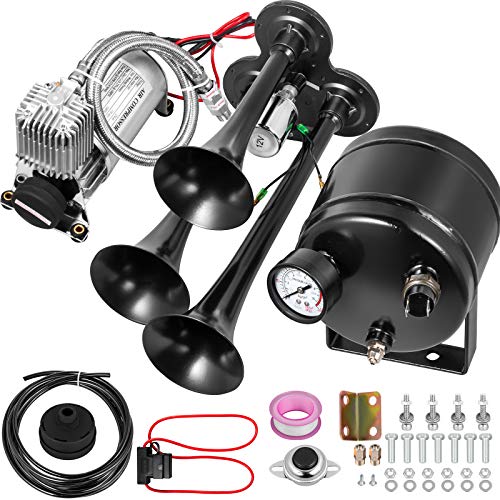 Buy VEVOR Train Horn 12 Volt Train Horns Kit 3 Trumpet Air Horn 135db