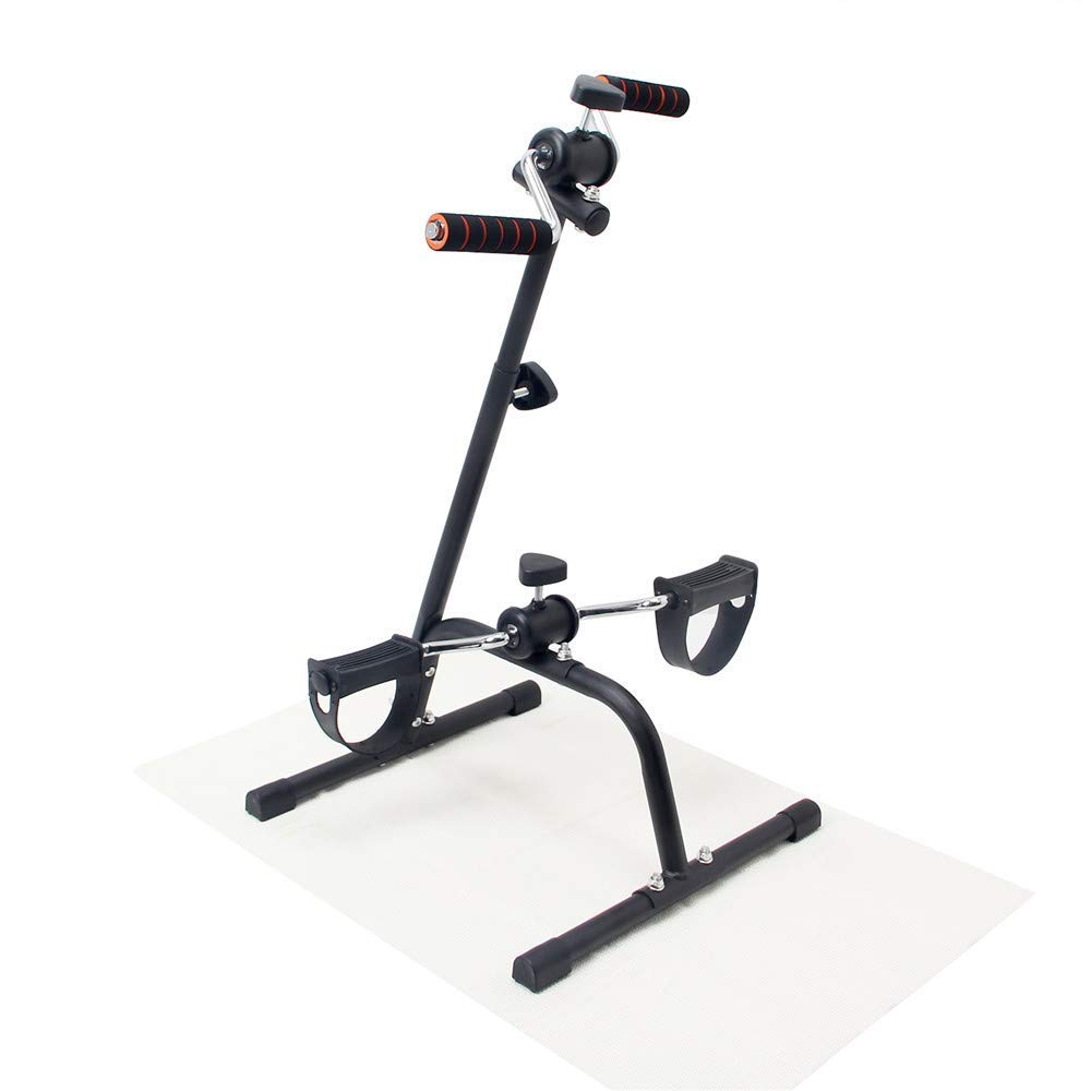 Ejercitador de pedales,Bicicleta estática estacionaria,Máquina de ejercicios para interiores con resistencia ajustable para brazos y piernas,Equipo de rehabilitación de accidentes cerebrovasculares Fi