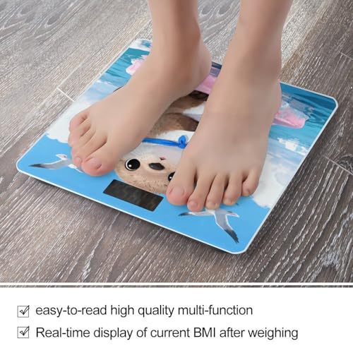 Báscula de baño digital Sea Otter con pantalla LCD y base antideslizante miniatura 5