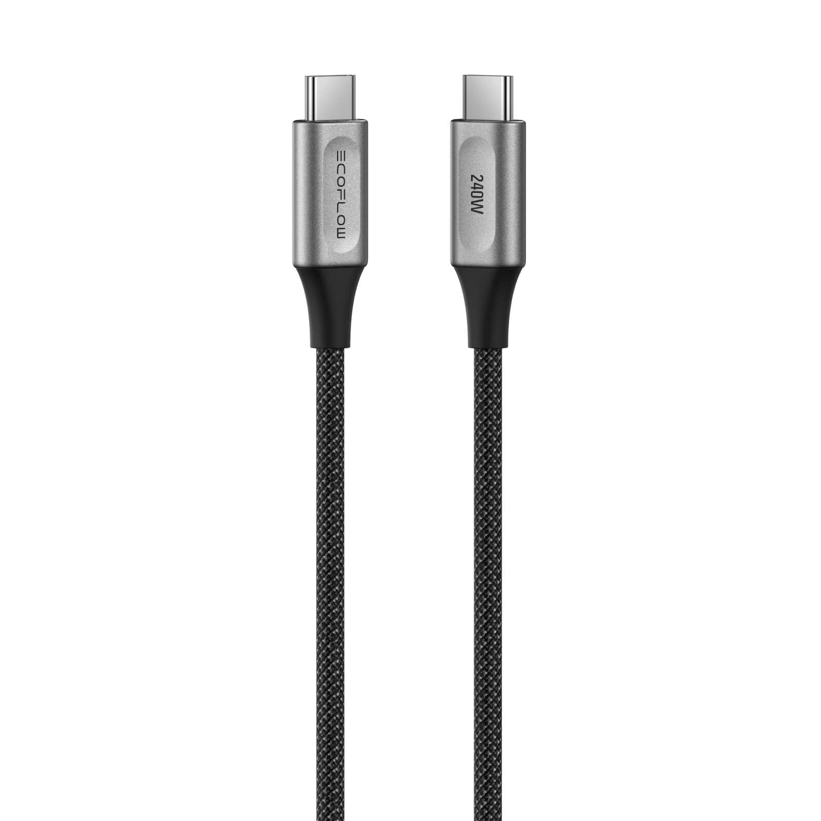EF ECOFLOW 240W USB-C to USB-C Cable, Rapid Pro Type-C Fast Charging Cord (6FT(1.8m), Nylon), 240W Dual USB-C Charging, Charging Cable for iPhone 17/16 Series, Galaxy S25 S24 Ultra,Pixel and More