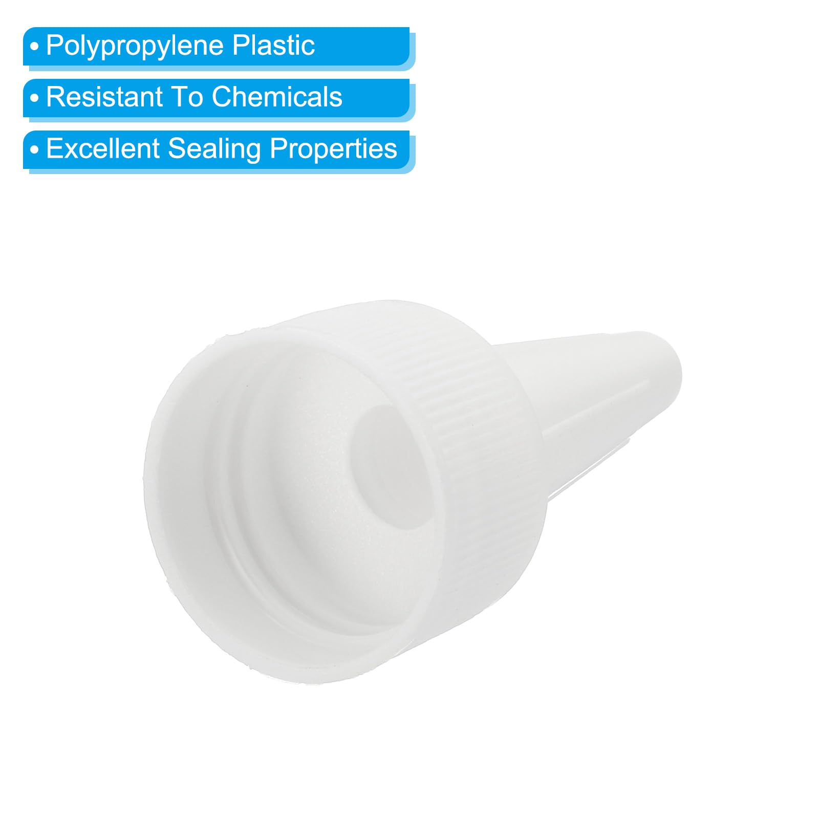 PATIKIL Girar Botella Tapas, 24 Uds 24/410 Estrujar Botella Tapa Reemplazo Tapas para Clavijaamento Dispensador Botellas Dispensador Tapas Pintura Botellas, Blanco