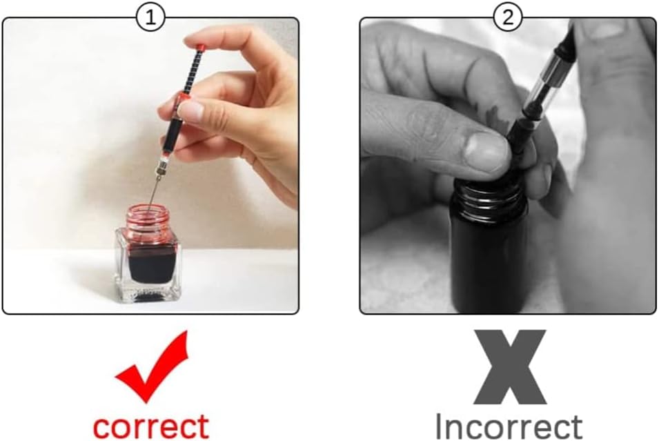 8 Pack Fountain Pen Ink Syringe Filler, Spring Ink Auxiliary Absorber