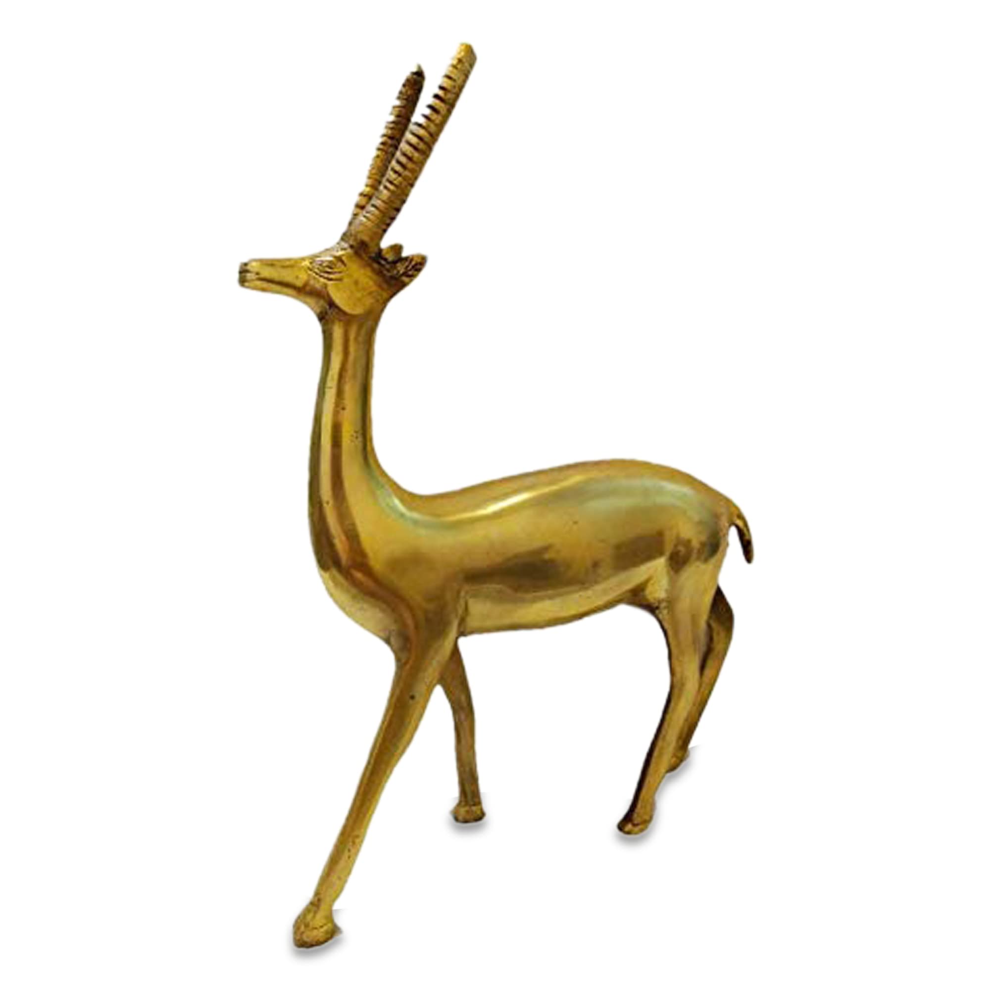 Shubh Sanket Vastu Brass Metal Deer (9 inches)