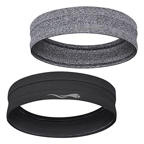 Luckygo Sweatbands Women Men│Super Absorbent Sweat Bands Headbands Nonslip Grip│Stretchy Soft Athletic Head Bands Workout Sports Fitness Exercise Tennis Basketball Running Gym Yoga Outside