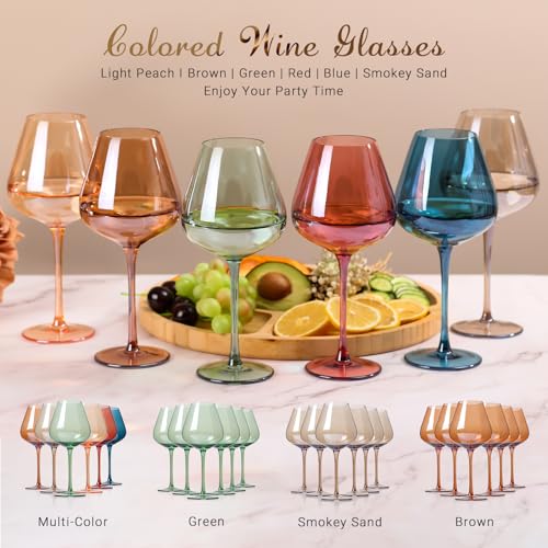 Physkoa-Colored-Burgendy-Wine-Glasses-Set-6-18oz-HandBlown-Colorful-Wine-Glasses-With-Long-StemMulti-Color-Holiday-Wine-Glasses-Gift-for-Women Physkoa Colored Burgendy Wine Glasses Set 6 18oz HandBlown Colorful Wine Glasses With Long StemMulti Color Holiday Wine Glasses Gift for Women
