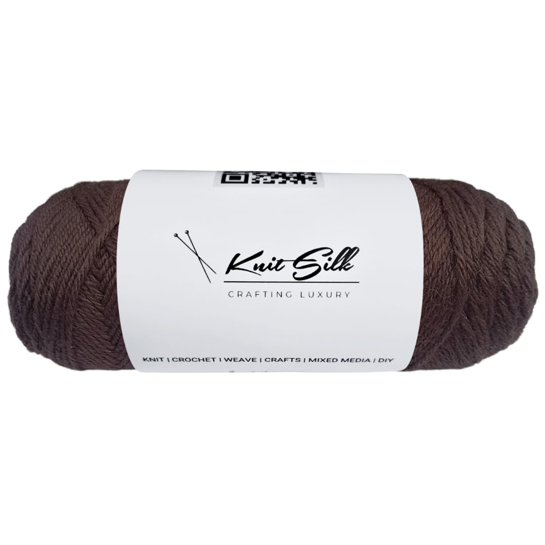 Knitsilk 100% Merino Wool Yarn | 200+ Yards| 100gx2 Count |200 Grams |Handcrafted Material for Knitting, Crocheting & Weaving| Pack of 2