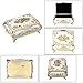 ELLDOO Vintage Music Box, Beige Metal Musical Jewelry Box Keepsake Box, Small Trinket Jewelry Storage Box Gift for Girl Women (Tune: You are My Sunshine)