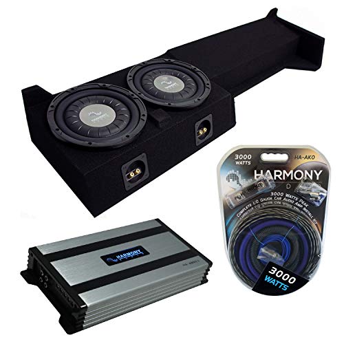 Harmony Audio Compatible with 2005-UP Nissan Frontier Crew Truck Harmony Bundle F104 Dual 10