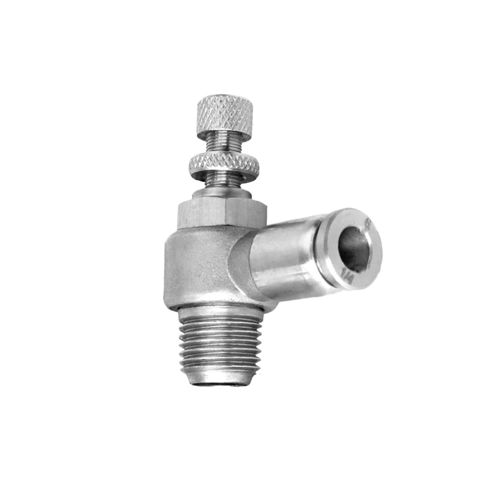 Valve d'accélérateur SL 10mm en acier inoxydable 304 pour tuyau pneumatique mâle BSPT