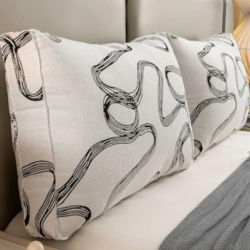 A,Twin/100cm,エルゴノミクスソファクッションソリッドカラーフリースヘッドボードバックレストリーディング枕の取り外し可能なフルボルスター大型ベッドサポートバンクベッドデイベッドに適したクッション