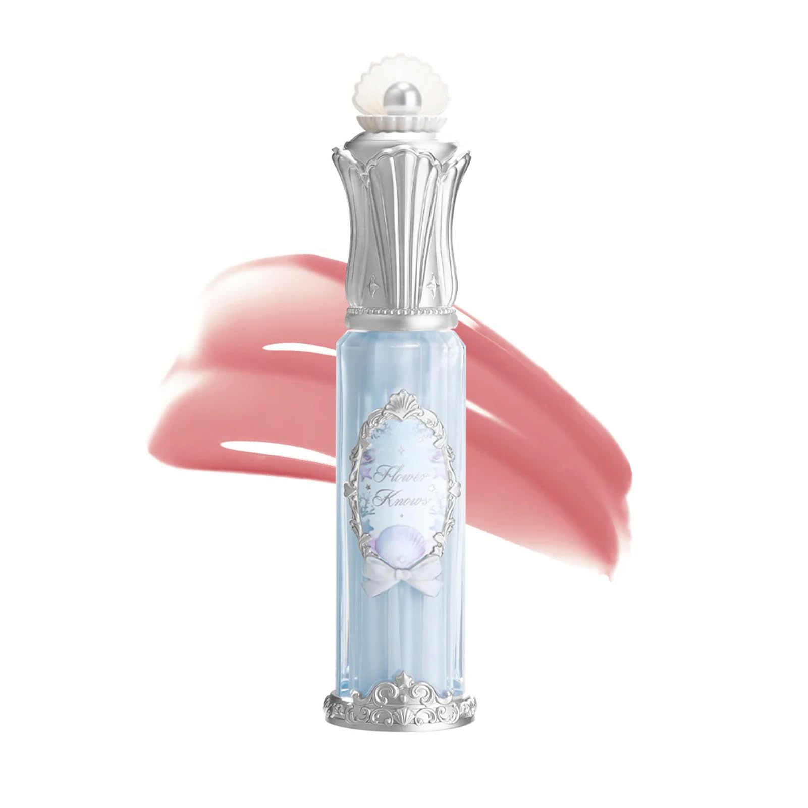 Flower Knows Shell's Jewel Nourishing Lip Glaze,Hydrating Cool Rose Lip Gloss with Hyaluronic,Moisturizing Plumping Oil,Non-Sticky,0.16 Fl.Oz(P04 Seafoam Glow) 0.16 Fl Oz (Pack of 1) P04 Seafoam Glow