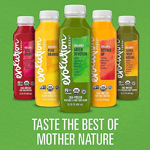 Evolution Fresh Organic Defense Up®, Organic, 100% Cold-Pressed Fruit Juice Smoothie, Excellent Source Of Vitamin C, 15.2 Fl Oz #TOP6
