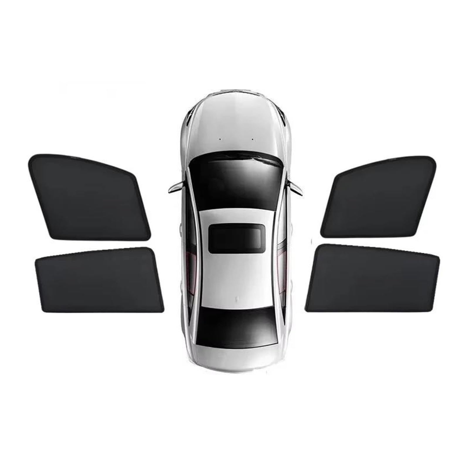 Sonnenblende Auto Auto Mesh Sonnenschutz Für MG 4 MG4 EH32 EV MK1 2022 2023 2024 Für Mulan Schattierung Fenster Vorhang Sonnenblende mesh Autoscheibenabdeckung(4pcs Front Rear)