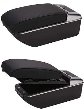 Car Center Console Armrest Replacement for Kia Picanto 2014 2015 2016 2017 2018 2019 Auto Leather Car Interior Parts Armrests Storage Box