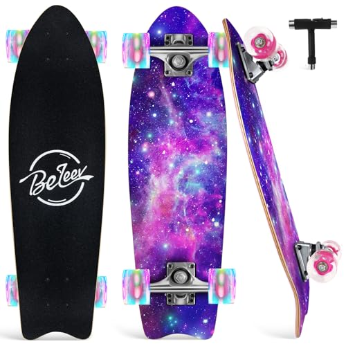 Skateboard Cruiser BELEEV pour sillonner la ville en s'amusant avec ses roues à Del