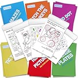 ArtCreativity Mini Activity Books for Kids - Set of 12-30 Paged Assorted Workbook Pads - Fun Road trip Travel Games and Activities - Educational Party Favors and Stocking Stuffers for Boys and Girls
