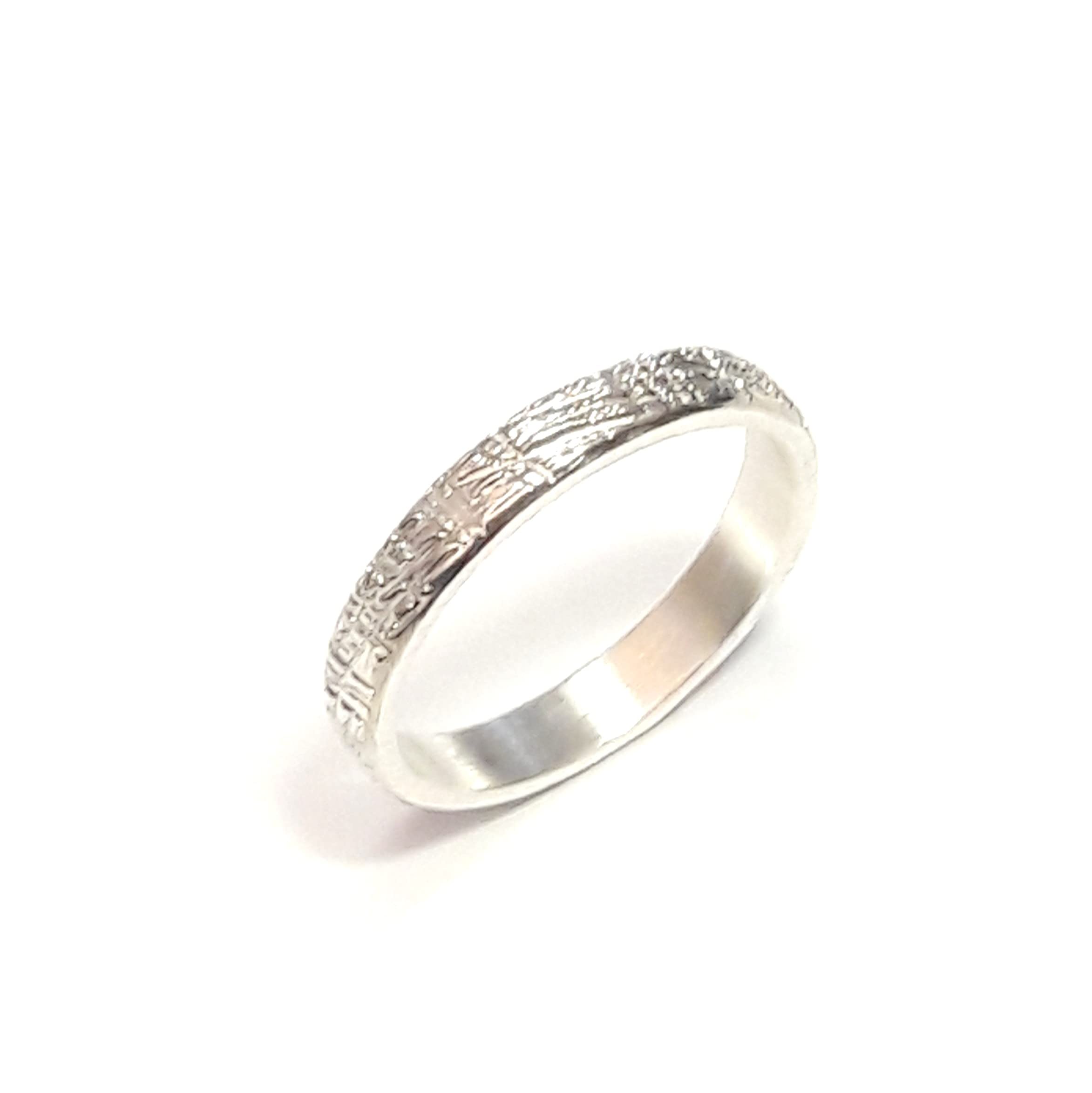 Bague Macuxi Anneau Homme Femme Argent Martelé