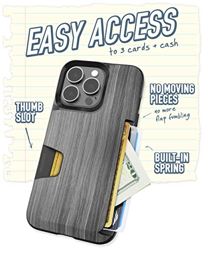 Image of Smartish iPhone 13 Pro Wallet Case - Wallet Slayer Vol. 1 [Slim + Protective] Credit Card Holder - Drop Tested Hidden Credit Card Slot Cover for Apple iPhone 13 Pro - Chef's Special