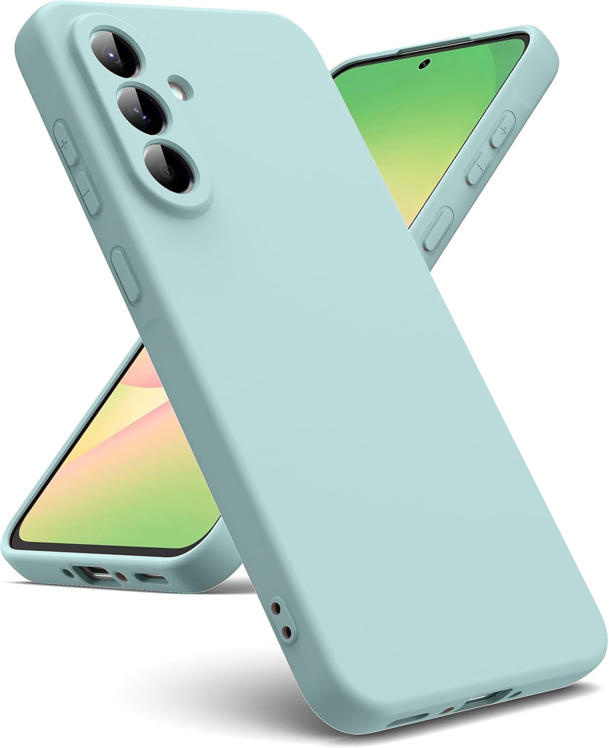 DIZORO Microfiber Candy Case for Samsung M56 / F56 5G Smooth Touch Cushion Liquid Soft Silicone Gel Rubber Phone Cases Non-Slip Full Body Protective Shockproof Back Cover (New OG Mint)-image-48