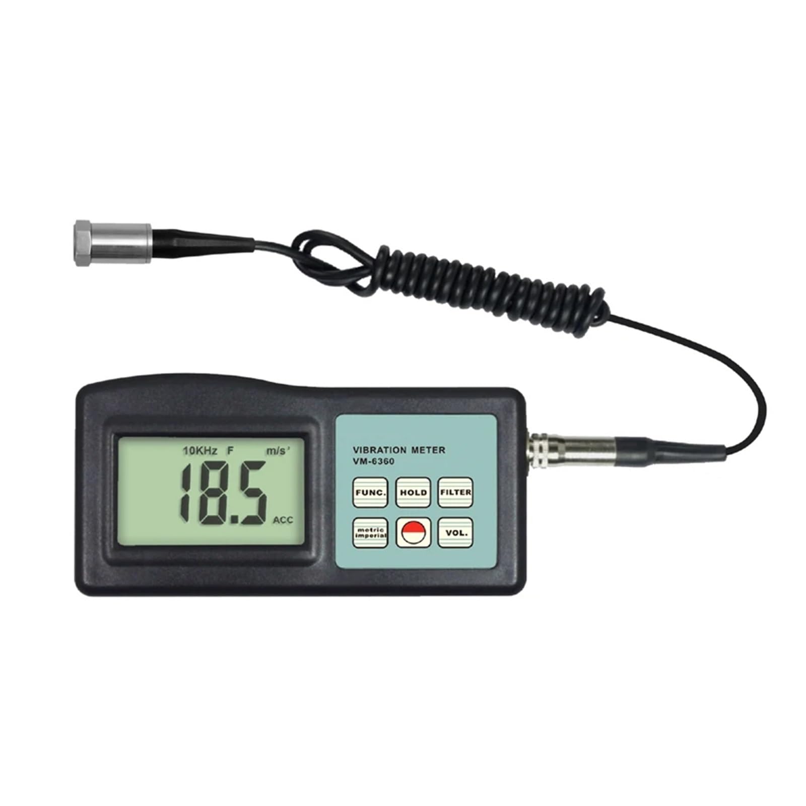 Gqnblvhzupdm Vm6360 Vibration Tester Digital Vibration Meter Tester Gau Vm6310/20/60 With High Precision For Long-Term Use(Vm6360)