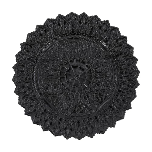 Set de 50 Platos Cargadores Antiguos Negro 13 pulg miniatura 2