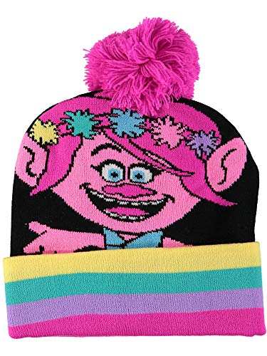 DreamWorks Girls Trolls Pom Pom Winter Hat Glove Set for Little Girls Age 4-73