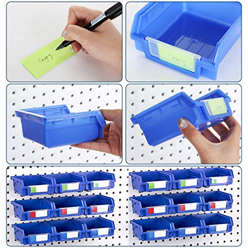 12 Packs Blue Pegboard Bins, Small Pegboard Hardware Parts, Durable Pegboard Bins Pegboard Storage Hooks Peg Board Accessory Organizer Storage Attachment - Thumbnail 6