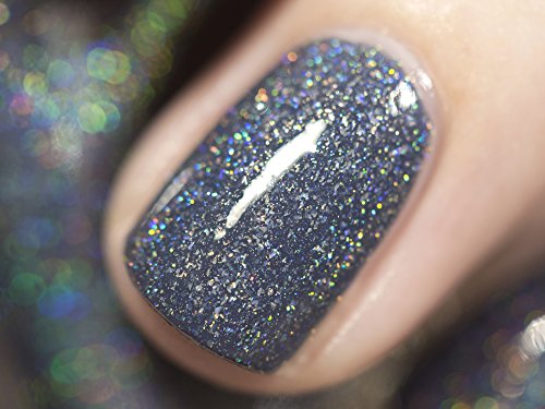 Image of ILNP Industrial Park - Neutral Denim Blue Holographic Sheer Jelly Nail Polish