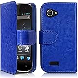 Seluxion   Housse Coque Etui Portefeuille Fonction Support Couleur Bleu pour Wiko Cink Slim/Slim 2