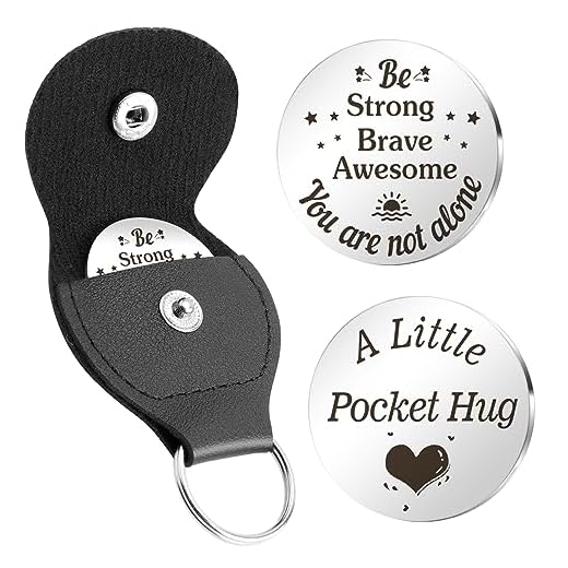 Inspirational Pocket Hug Token Keychain