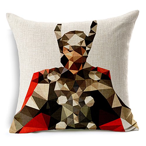 SilkCrane Cuscino, Geometric Thor Printed Cotton