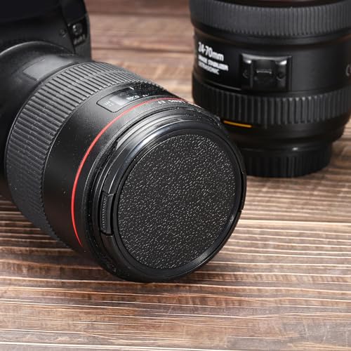 Tapa para lente PATIKIL de 27 mm, paquete de 2 unidades, tapa universal con diseño de pinza lateral para lentes DSLR, color negro, compatible con Nikon, Fujifilm y Pentax miniatura 6