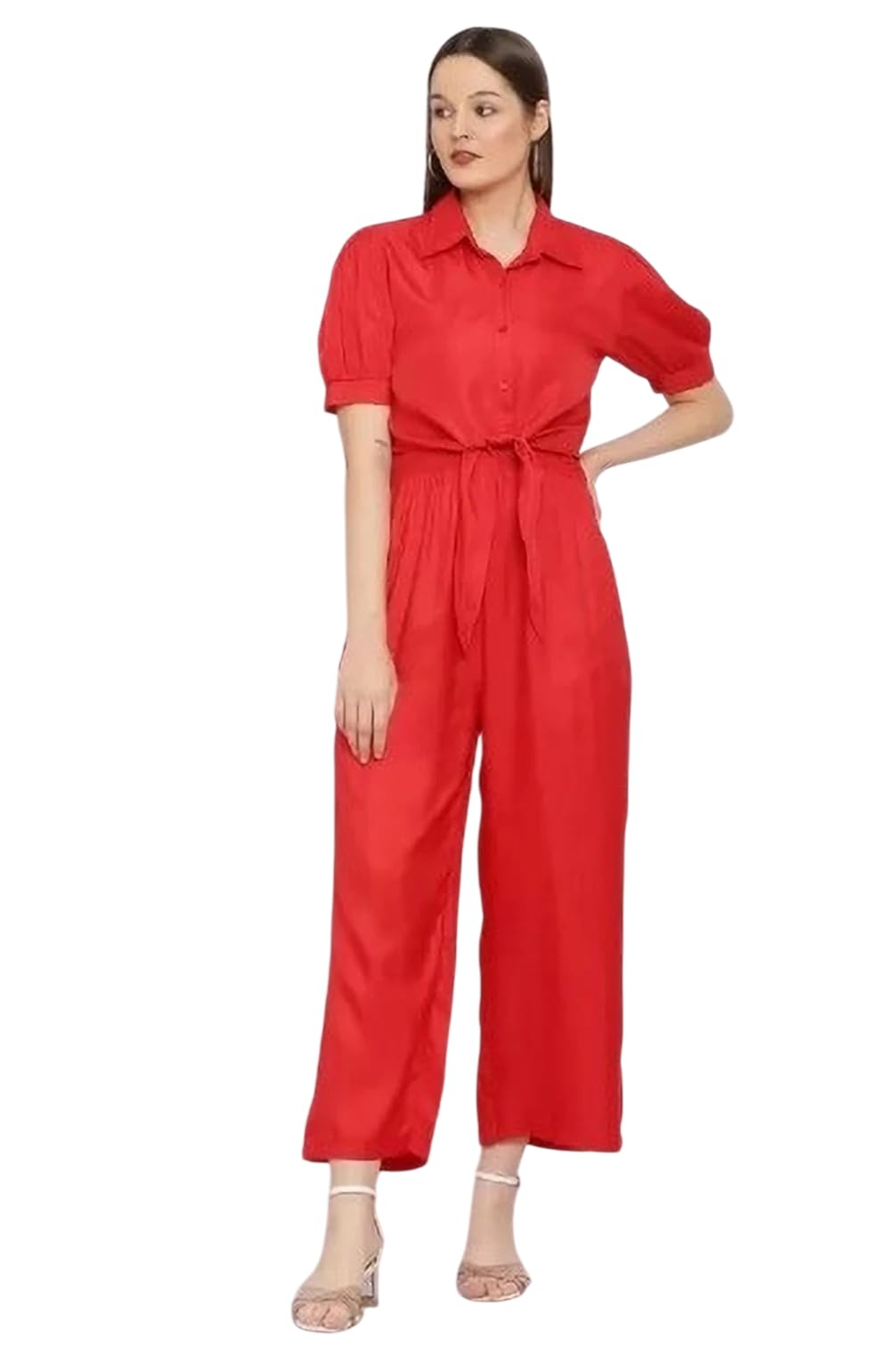 Women's Shirt Style Jumpsuit | Casual Office Wear, Western, Daily Wear, Party, Evening, Travel-picture-49
