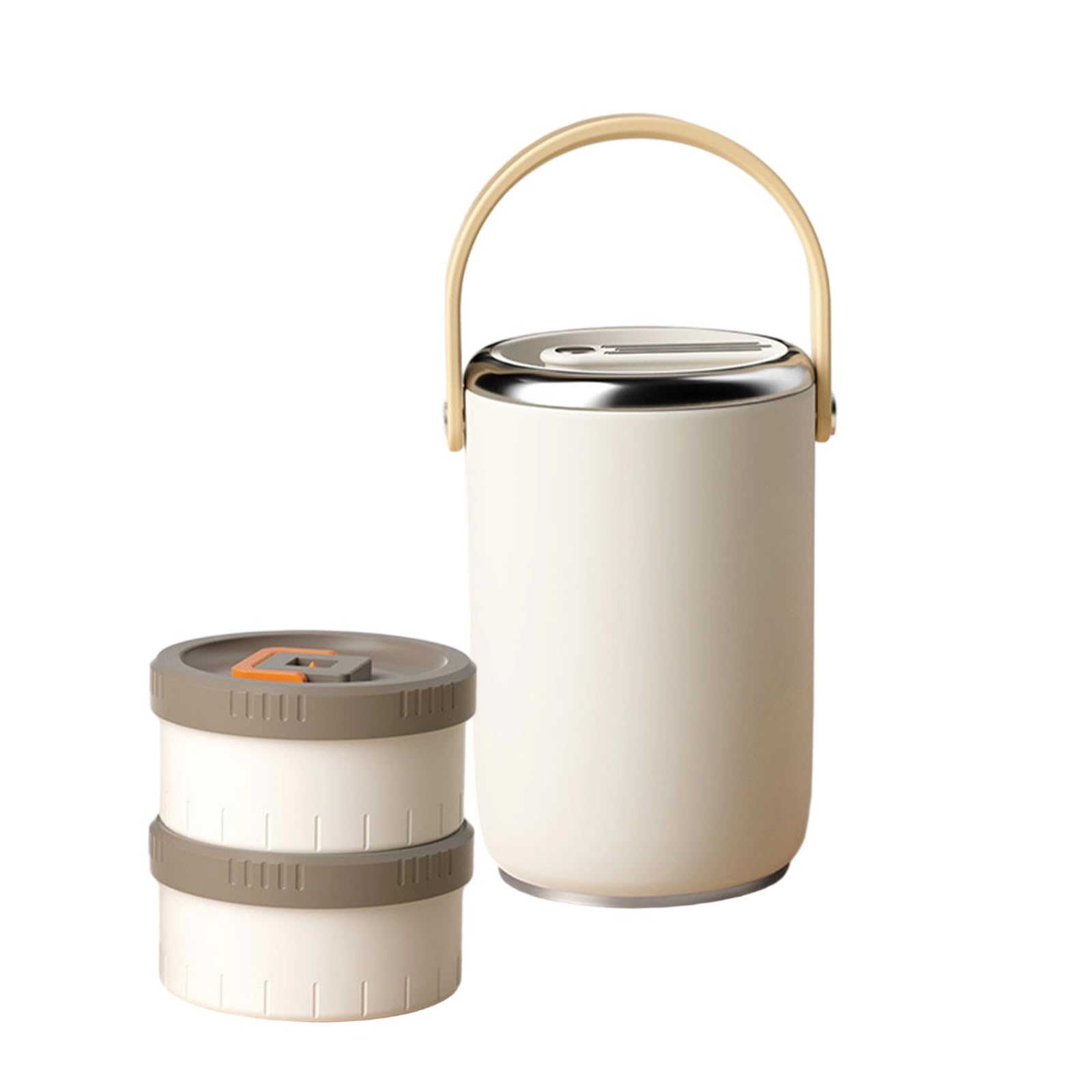 Xjdzineq Insulated Food Carriers Multiple Compartments Nonrust Steel Thermal Jar Vacuum Seal Leak Proof for Travel Camping Insulated Food Jar