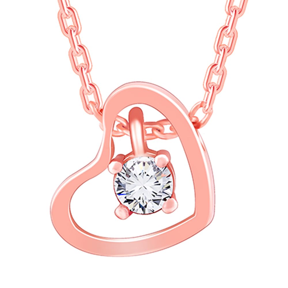 GIVA 925 Silver Rose Gold Whole Heart Necklace| Gifts for Girlfriend,Pendant to Gift Women & Girls | With Certificate of Authenticity and 925 Stamp | 6 Month Warranty* (B0BBW6XJ6C) Amazon Price History, Amazon Price Tracker