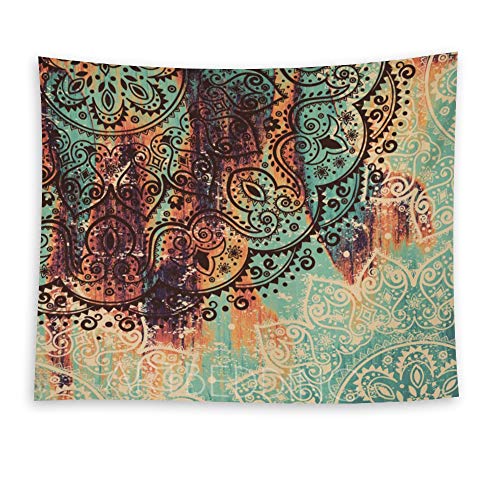 GeeRic Wandteppich Mandala wandtuch Wandbehang Indien Bohemian Picknick Tagesdecke Sandtuch Tapisserie Yoga psychedelisch Deko Tuch Tapestry groß Tischdecke 150 x 230cm